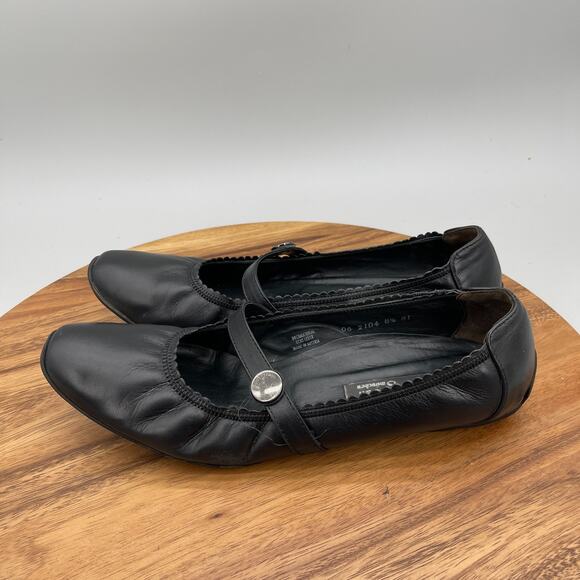 Paul Green Munchen Shoes Womens Size UK 8.5 US 11 Black Leather Mary Jane Casual - Picture 3 of 8